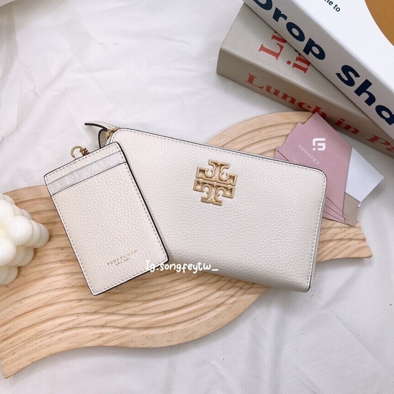 美國代購 台灣現貨 Tory Burch 大金logo 1+1拉鍊長夾-細節圖2