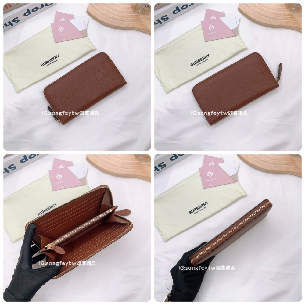 歐美代購 台灣現貨 Burberry 壓紋Logo 信封長夾-細節圖10