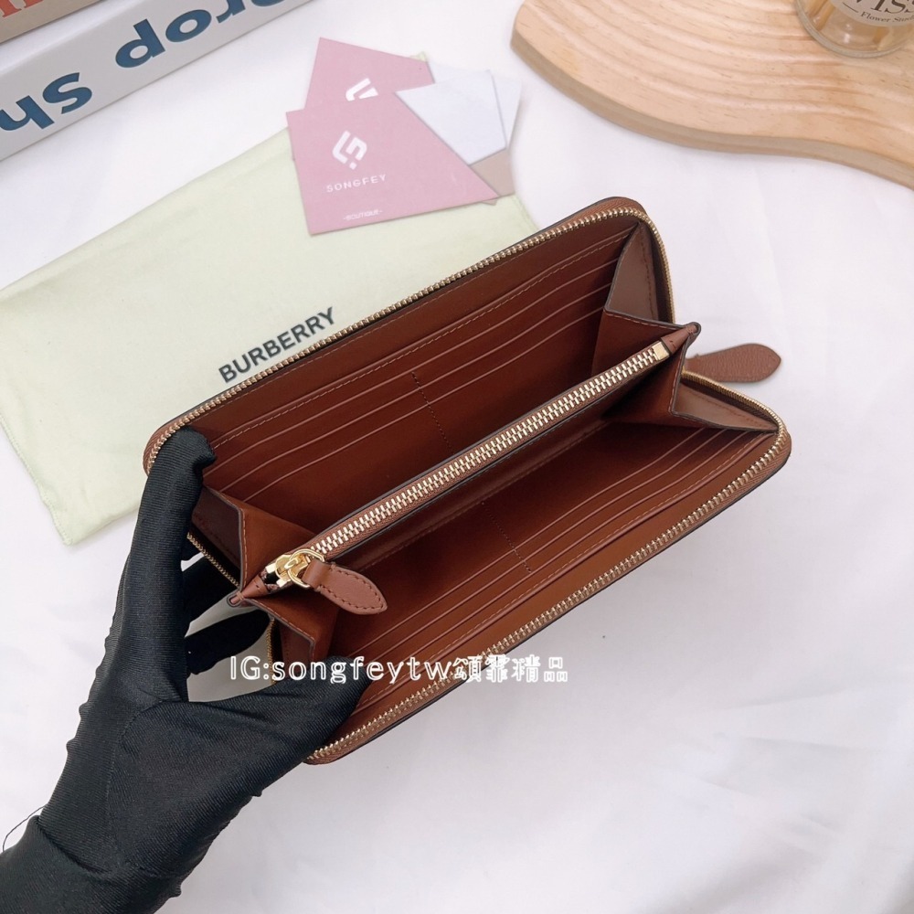 歐美代購 台灣現貨 BURBERRY 拉鍊長夾 信封長夾 情人節-細節圖8