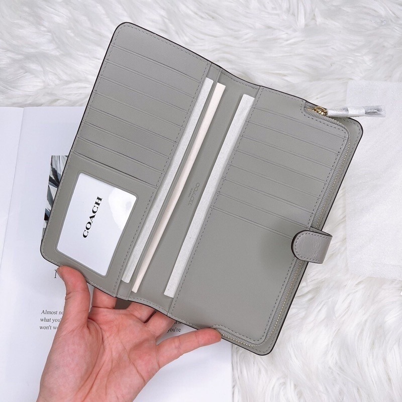 美國代購 台灣現貨 Coach 專櫃款兩折薄長夾-細節圖3