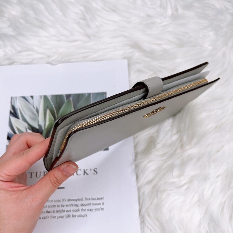 美國代購 台灣現貨 Coach 專櫃款兩折薄長夾-細節圖4