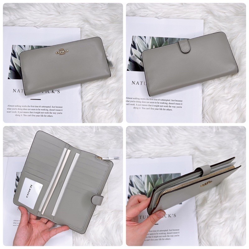 美國代購 台灣現貨 Coach 專櫃款兩折薄長夾-細節圖6