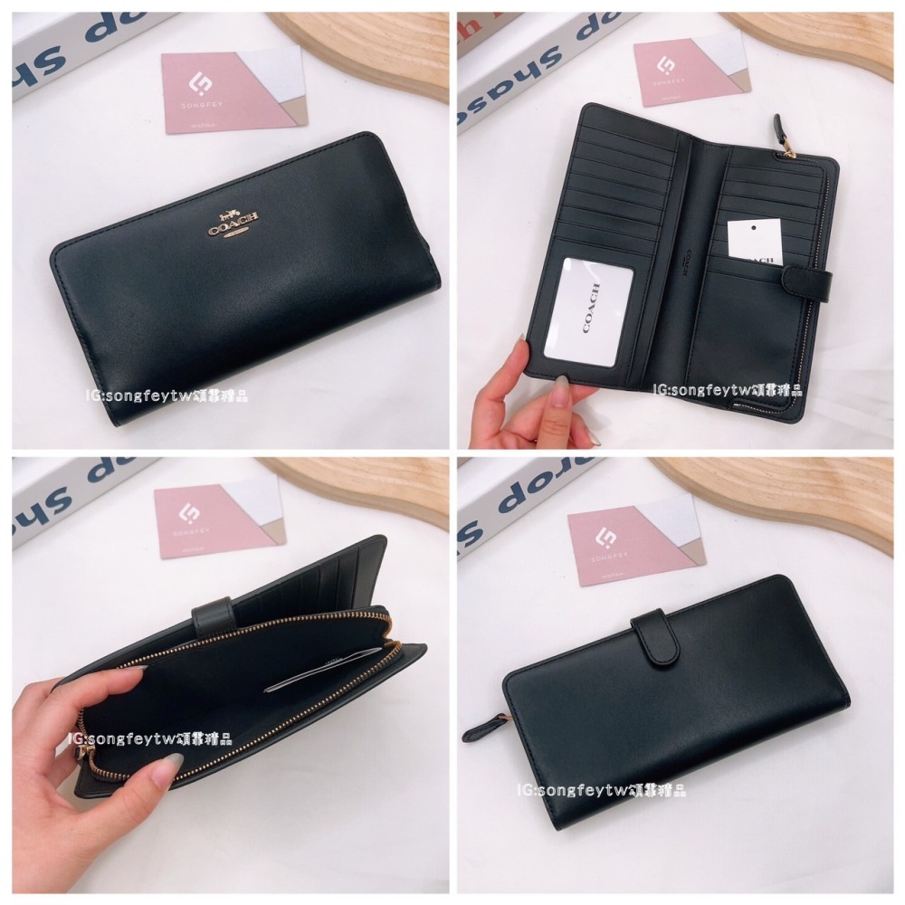 美國代購 台灣現貨 Coach 專櫃款兩折薄長夾-細節圖10