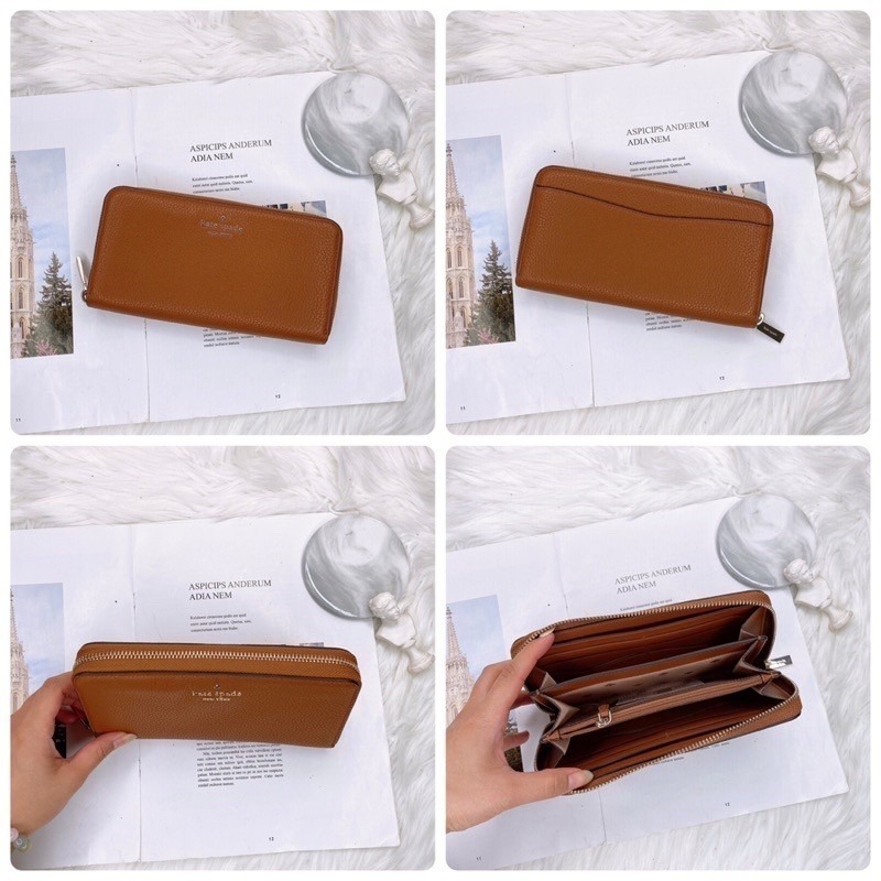 美國代購 台灣現貨 kate spade ㄇ型 拉鍊長夾-細節圖4