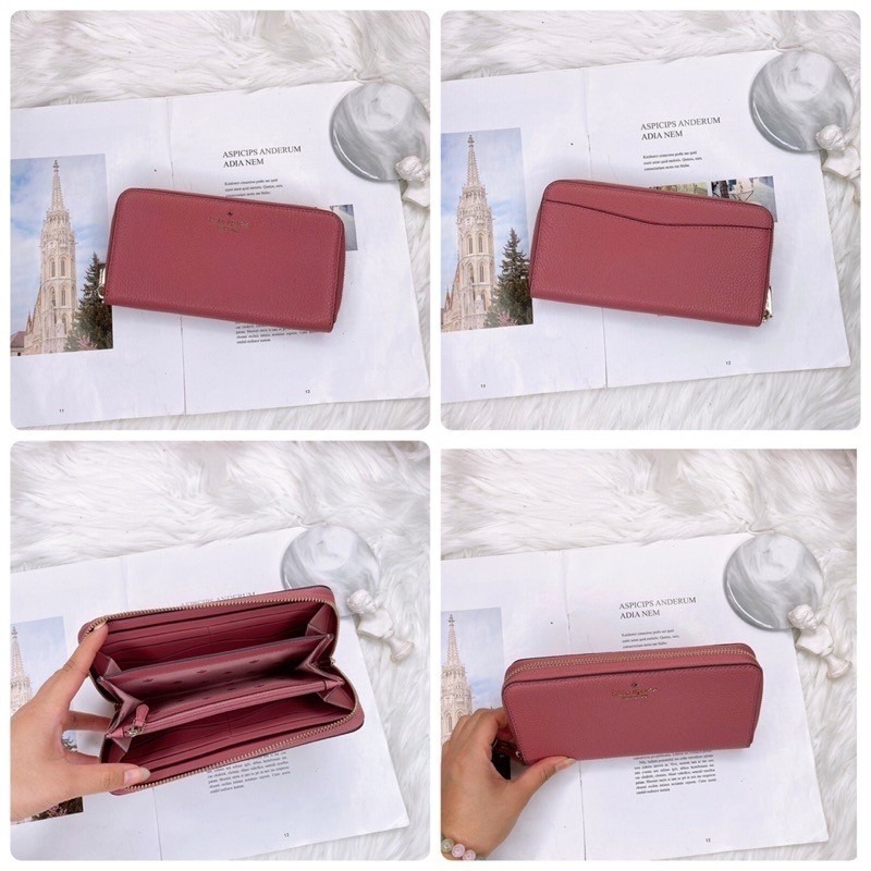 美國代購 台灣現貨 kate spade ㄇ型 拉鍊長夾-細節圖5