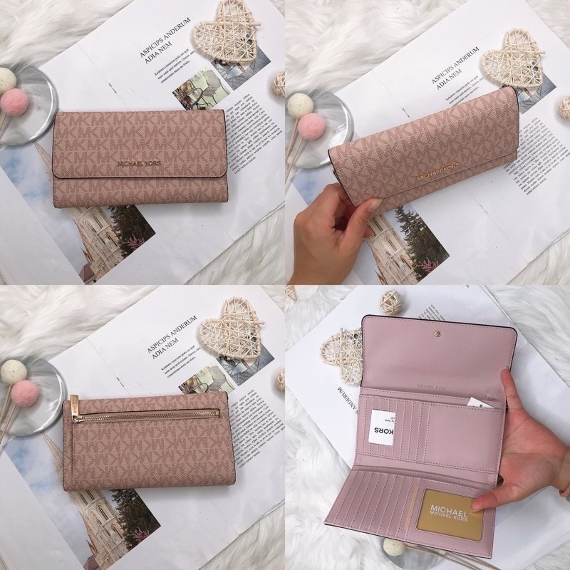 美國代購  台灣現貨 MK 三折長夾 滿版-細節圖3