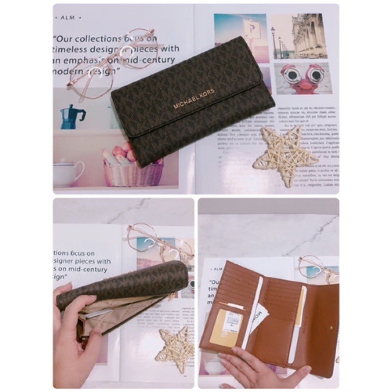 美國代購  台灣現貨 MK 三折長夾 滿版-細節圖4