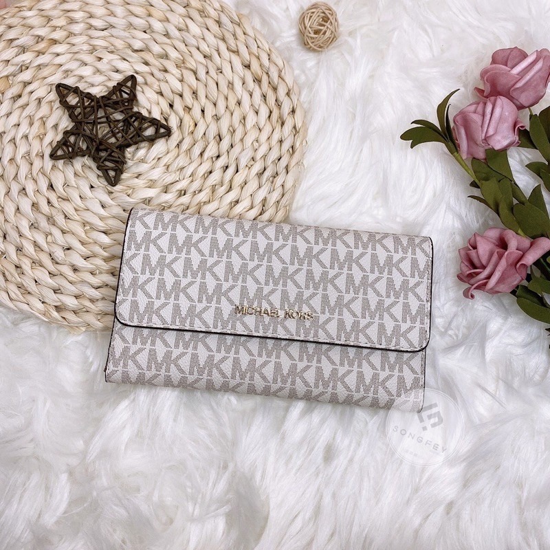 美國代購  台灣現貨 MK 三折長夾 滿版-細節圖5