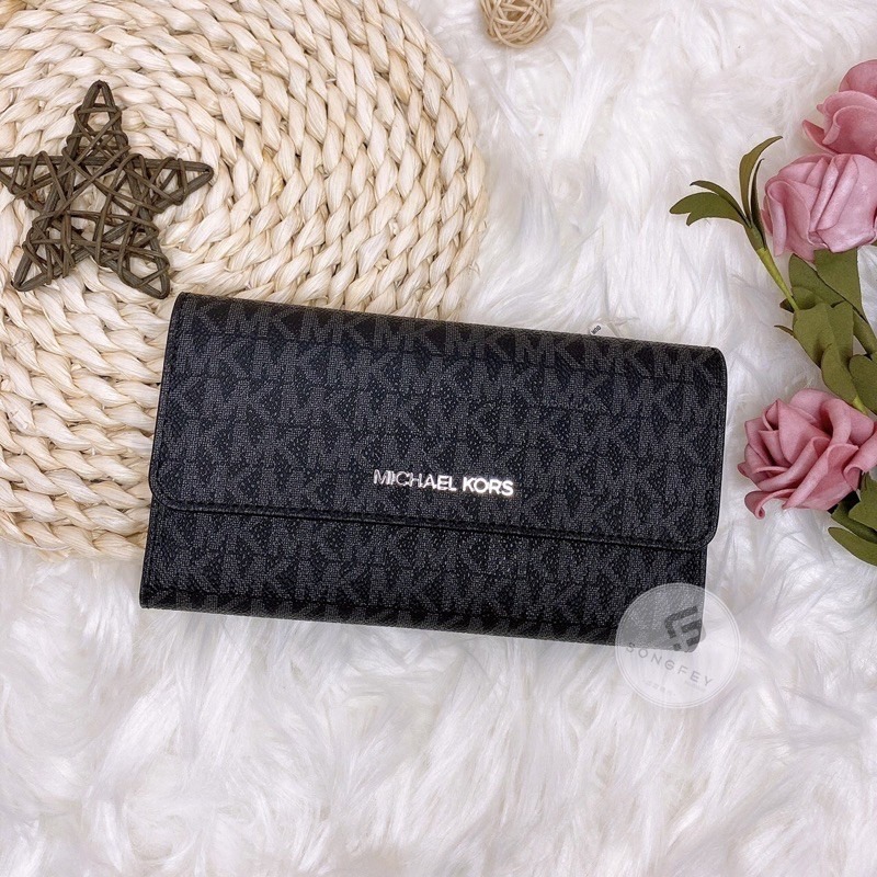 美國代購  台灣現貨 MK 三折長夾 滿版-細節圖7