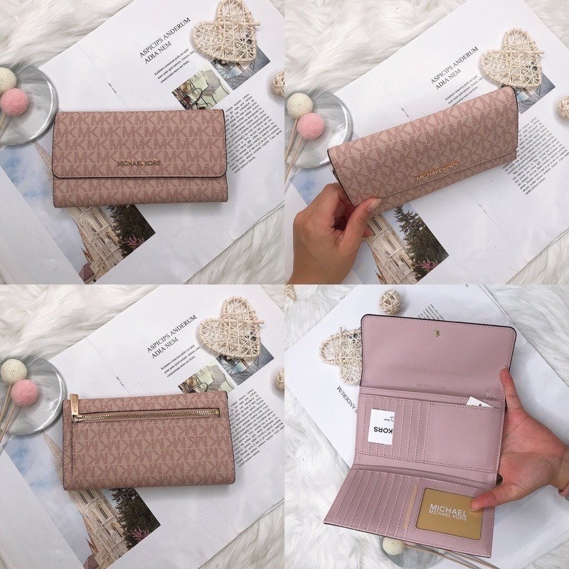 美國代購  台灣現貨 MK 三折長夾 滿版-細節圖3