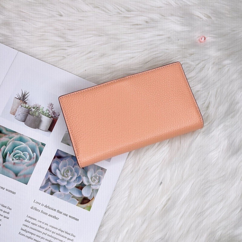 美國代購 台灣現貨 Coach 對開薄中長夾-細節圖4