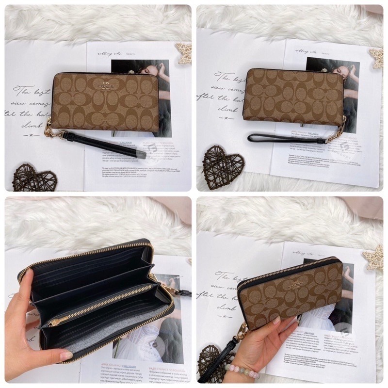 美國代購 台灣現貨 Coach 拉鍊長夾 手掛長夾 手拿包-細節圖2
