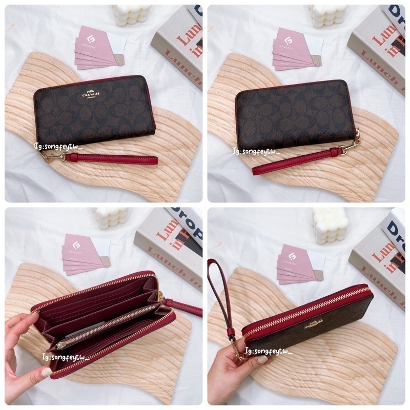 美國代購 台灣現貨 Coach 拉鍊長夾 手掛長夾 手拿包-細節圖6