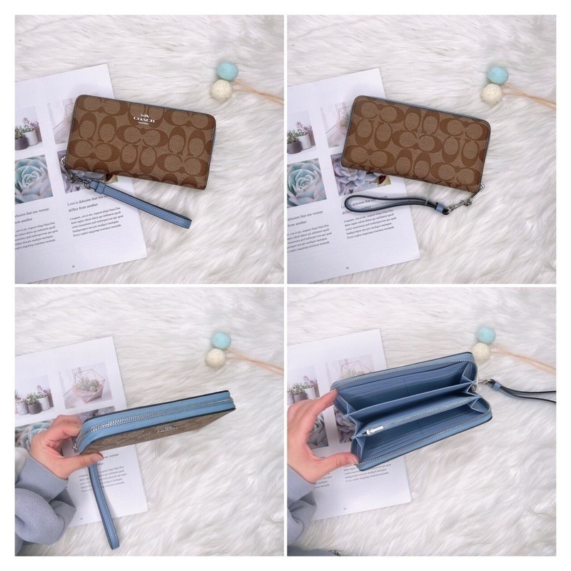 美國代購 台灣現貨 Coach 拉鍊長夾 手掛長夾 手拿包-細節圖8