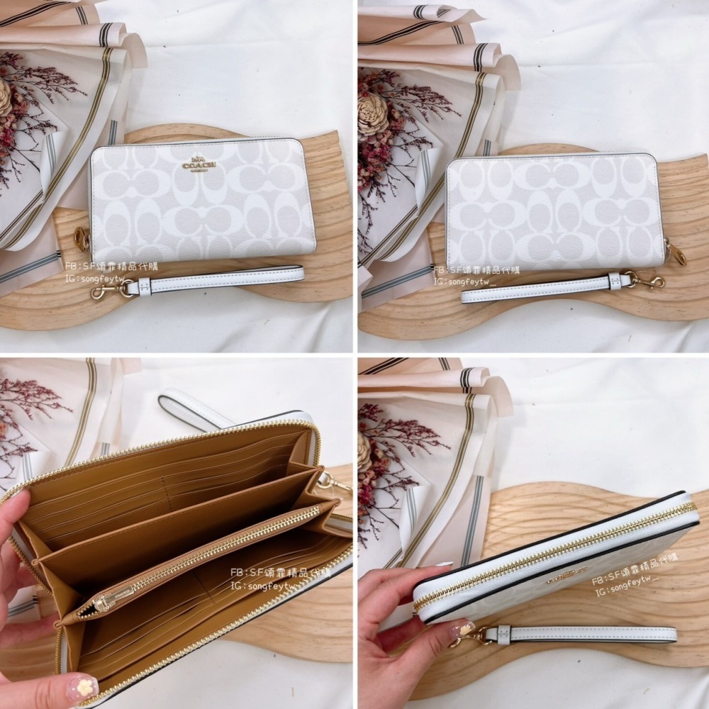 美國代購 台灣現貨 Coach 拉鍊長夾 手掛長夾 手拿包-細節圖11