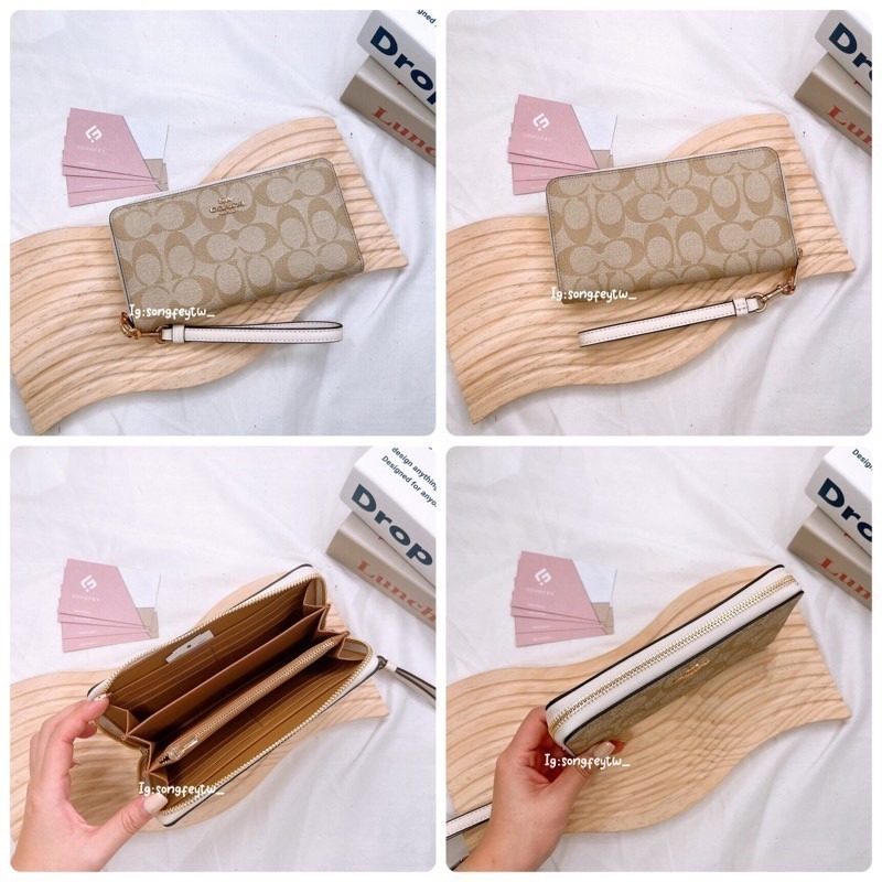 美國代購 台灣現貨 Coach 拉鍊長夾 手掛長夾 手拿包-細節圖3