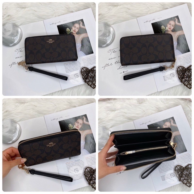 美國代購 台灣現貨 Coach 拉鍊長夾 手掛長夾 手拿包-細節圖4