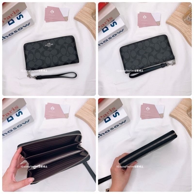 美國代購 台灣現貨 Coach 拉鍊長夾 手掛長夾 手拿包-細節圖7