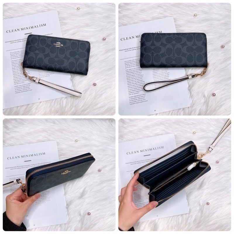 美國代購 台灣現貨 Coach 拉鍊長夾 手掛長夾 手拿包-細節圖9