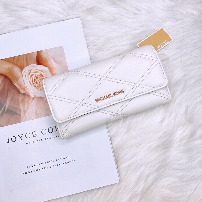 美國代購 台灣現貨 MK 小香風 三折長夾 多卡層長夾-細節圖7