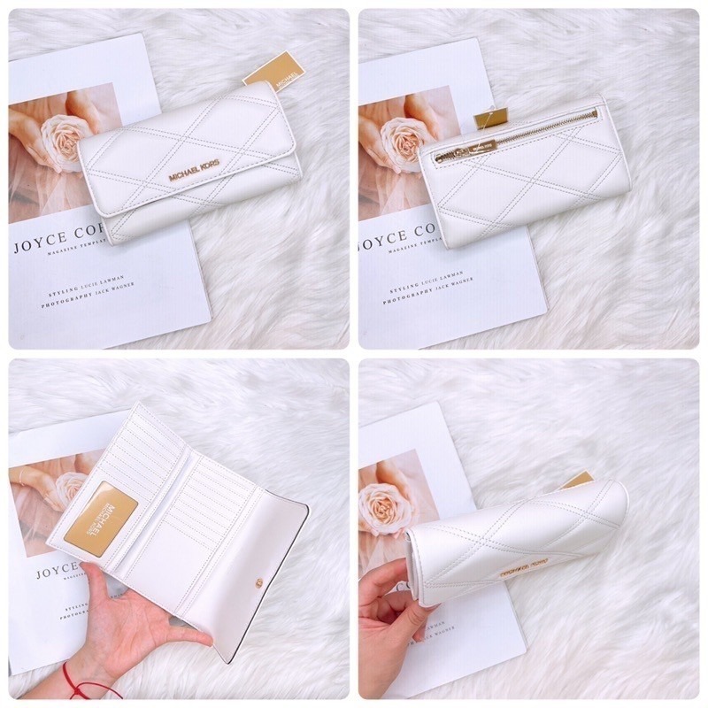 美國代購 台灣現貨 MK 小香風 三折長夾 多卡層長夾-細節圖8
