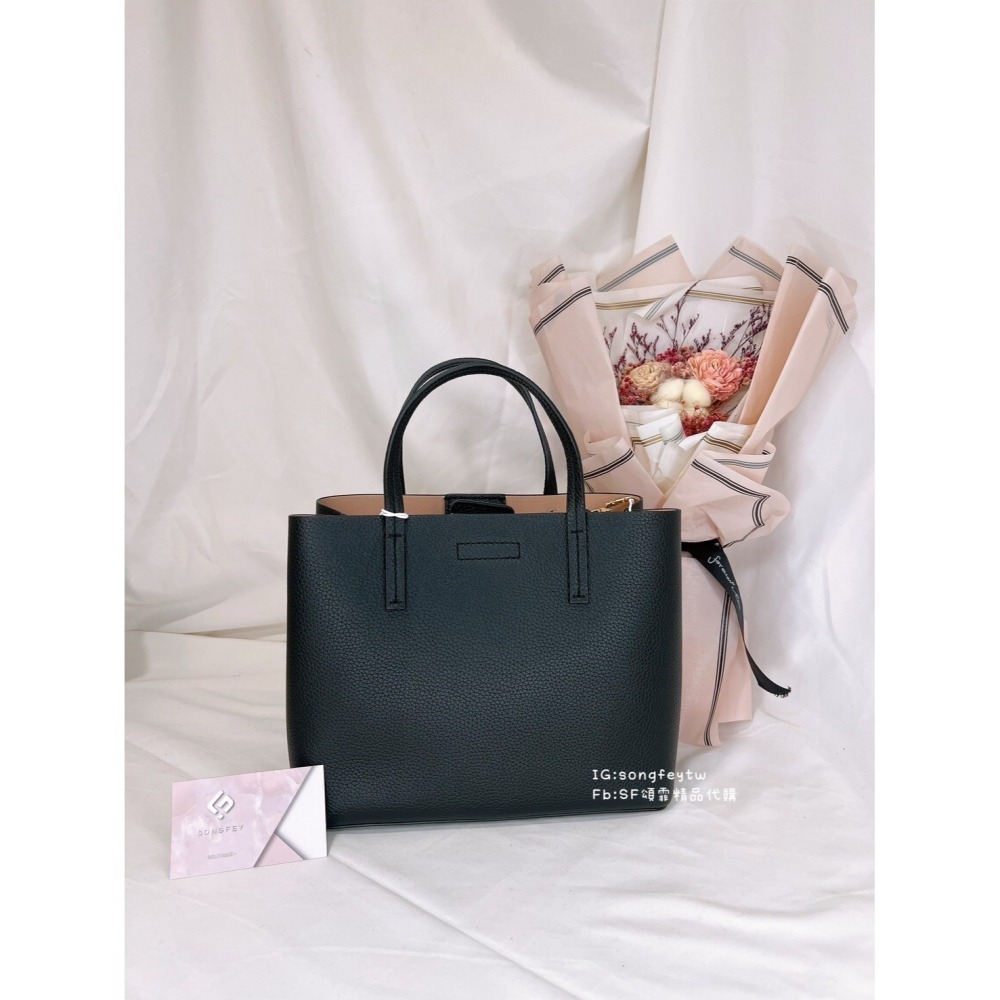 美國代購🇺🇸台灣現貨 Tory Burch 荔枝牛皮 黛妃包 三層托特包 手提斜背包-細節圖5