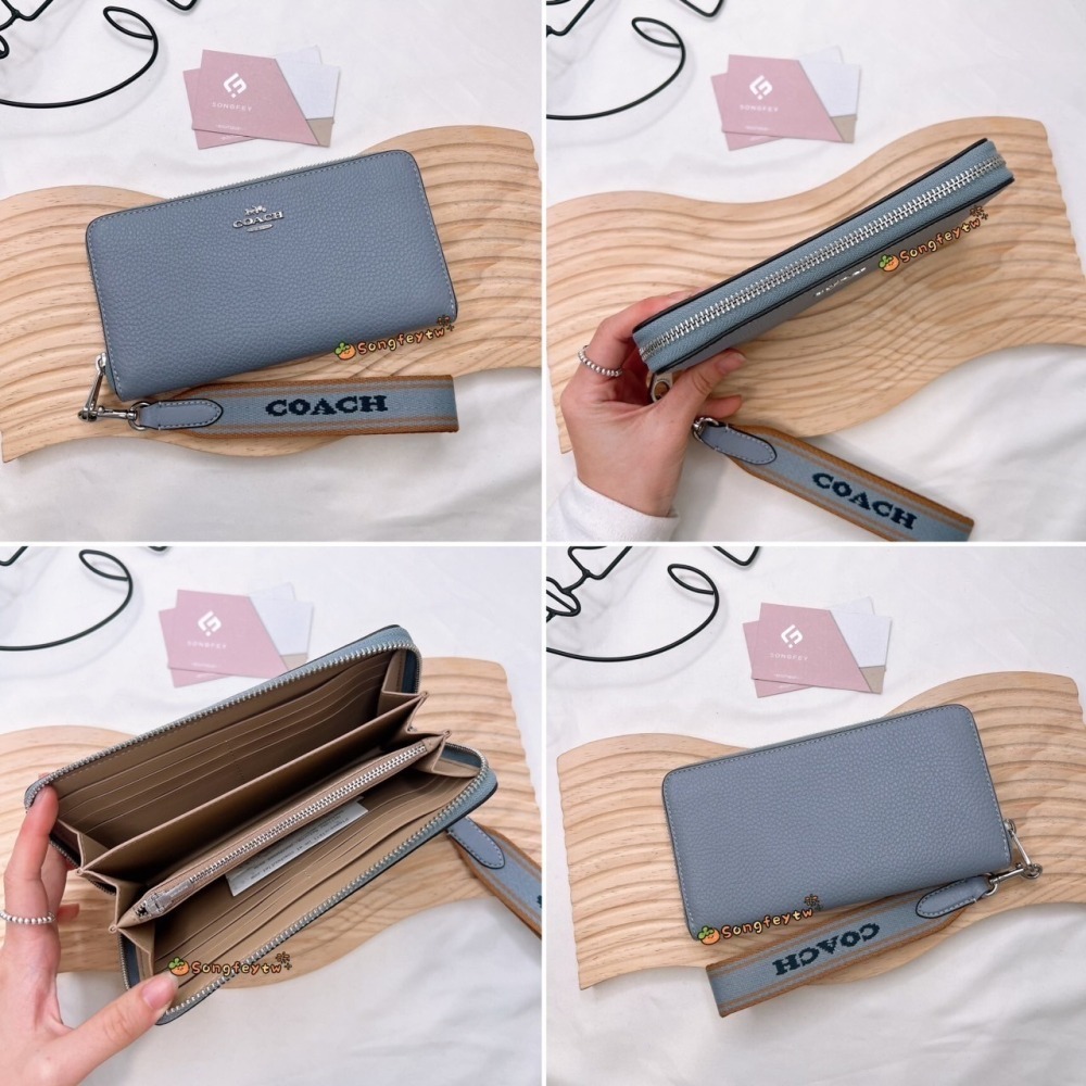 美國代購 台灣現貨 Coach 手掛拉鍊長夾-細節圖3