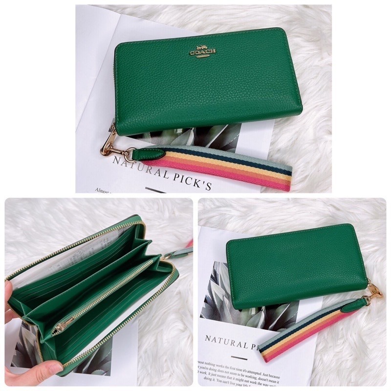 美國代購 台灣現貨 Coach 手掛拉鍊長夾-細節圖7