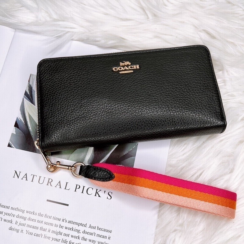 美國代購 台灣現貨 Coach 手掛拉鍊長夾-細節圖8