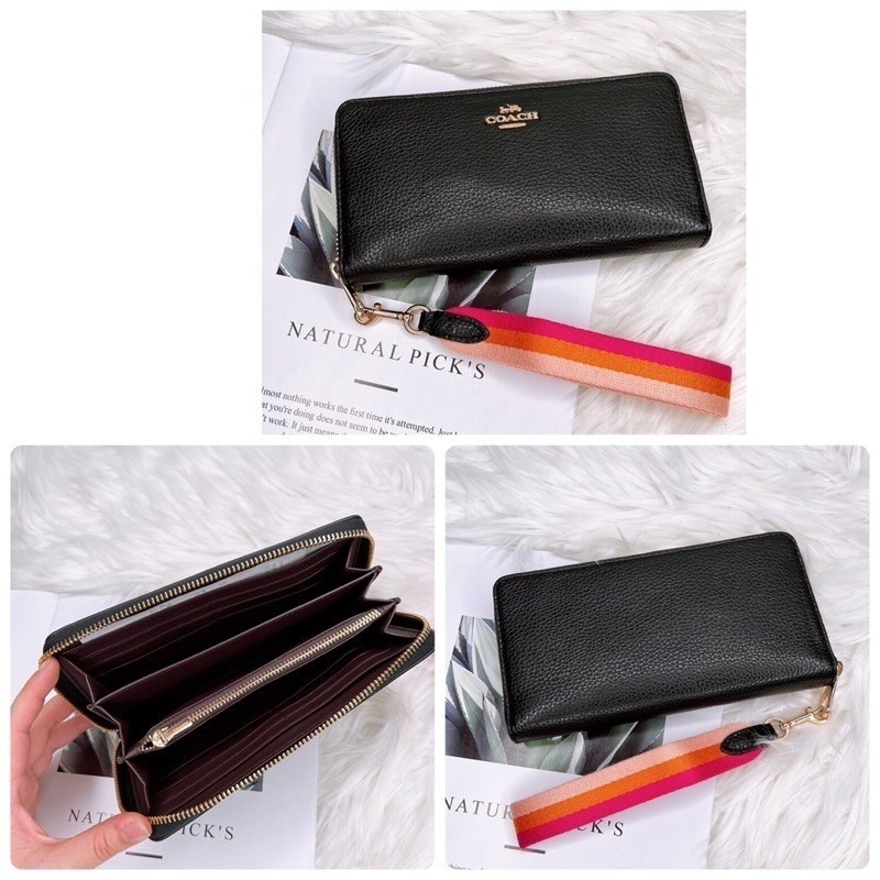 美國代購 台灣現貨 Coach 手掛拉鍊長夾-細節圖9