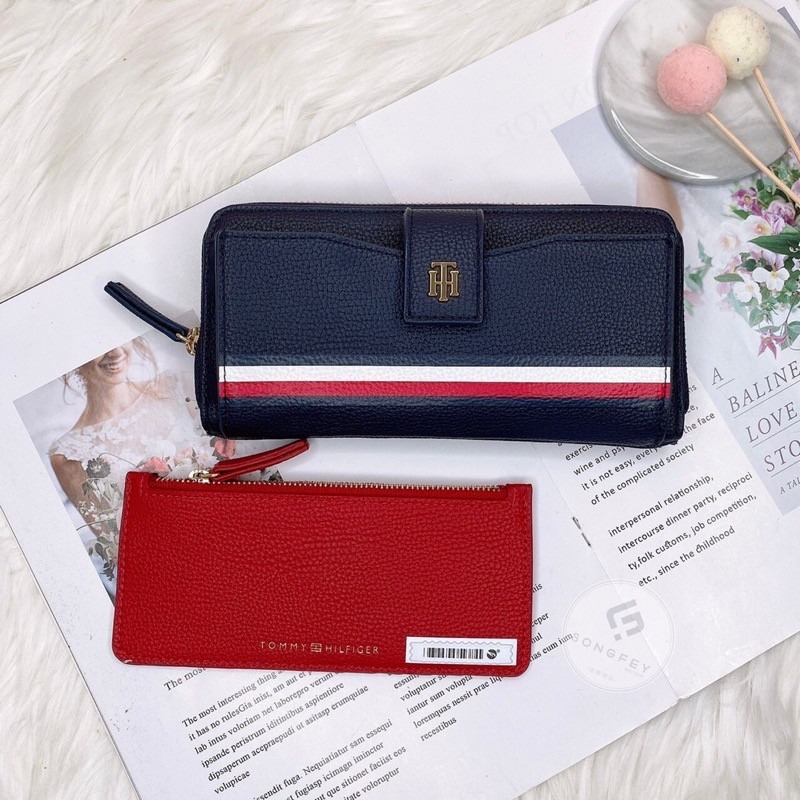 美國代購  台灣現貨 Tommy 1+1拉鍊長夾-細節圖2