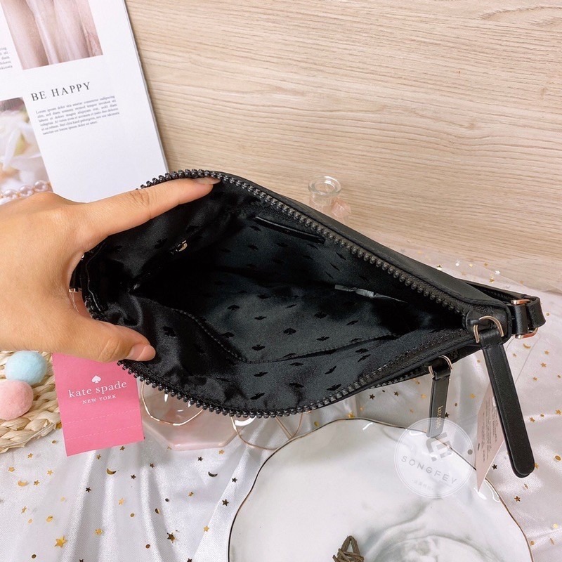 美國代購  台灣現貨 kate spade 尼龍側扁包 斜背包-細節圖3
