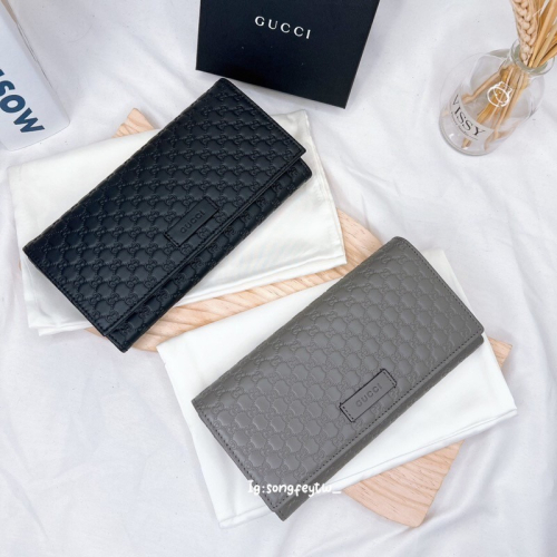 美國代購台灣現貨 GUCCI 古馳經典小雙G LOGO皮革壓紋扣式長夾