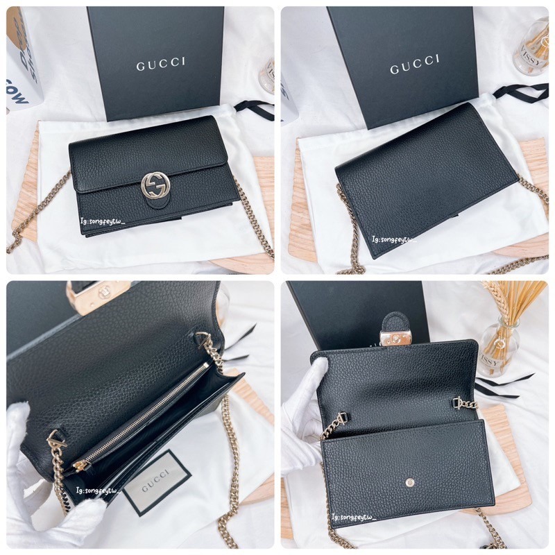 歐美代購 台灣現貨 Gucci 大logo WOC 包 斜背包 晚宴包-細節圖9