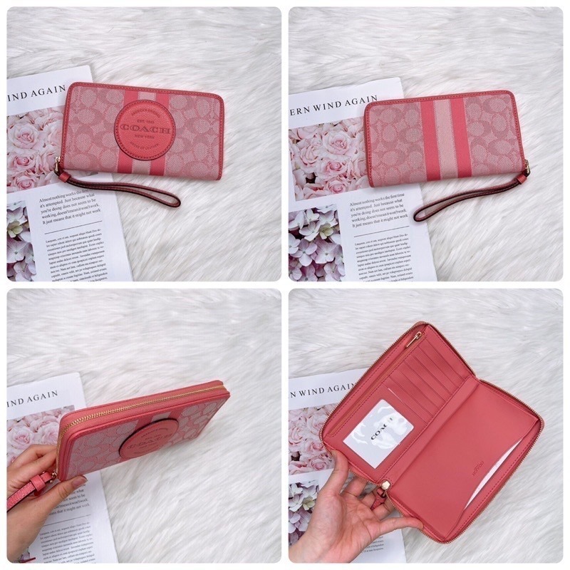 美國代購 台灣現貨 Coach 香布蕾手掛中長夾 手機夾-細節圖3