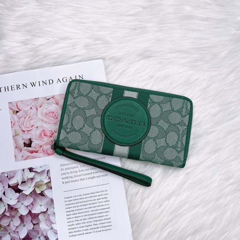 美國代購 台灣現貨 Coach 香布蕾手掛中長夾 手機夾-細節圖6