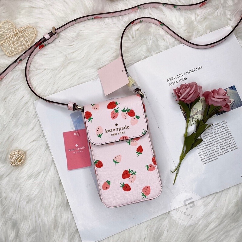 美國代購  台灣現貨 Kate spade 掀蓋手機包  斜背包-細節圖2