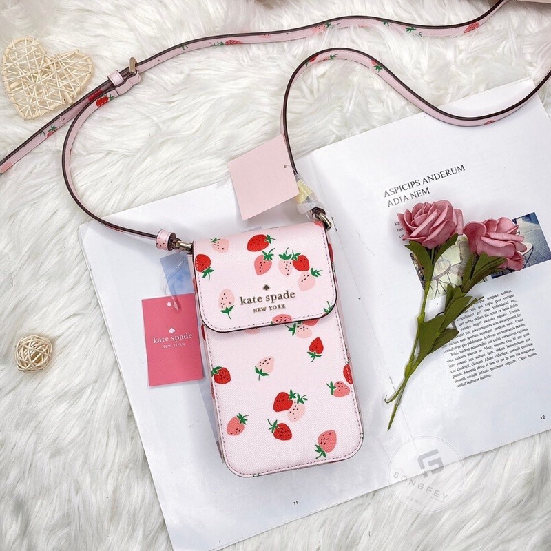 美國代購  台灣現貨 Kate spade 掀蓋手機包  斜背包-細節圖3