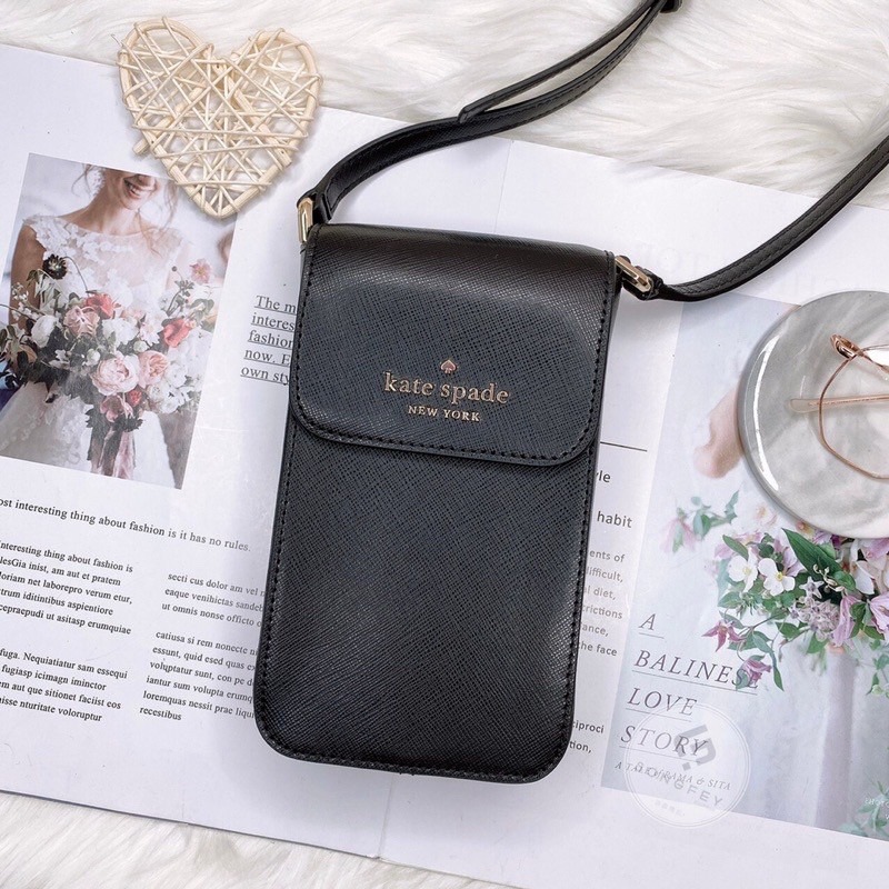 美國代購  台灣現貨 Kate spade 掀蓋手機包  斜背包-細節圖6