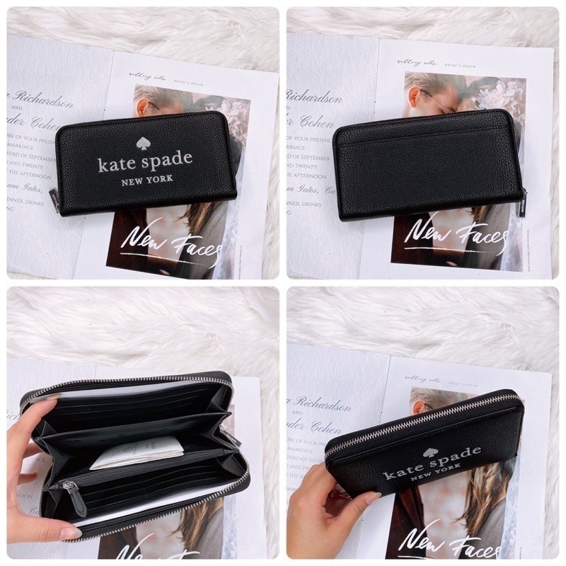 美國代購🇺🇸台灣現貨 Kate spade｜KS 荔枝款 ㄇ型拉鍊長夾-細節圖5