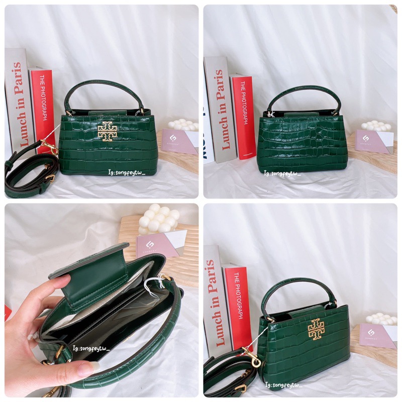 美國代購🇺🇸台灣現貨 Tory Burch 大金logo黛妃包 T型包 手提斜背包-細節圖7