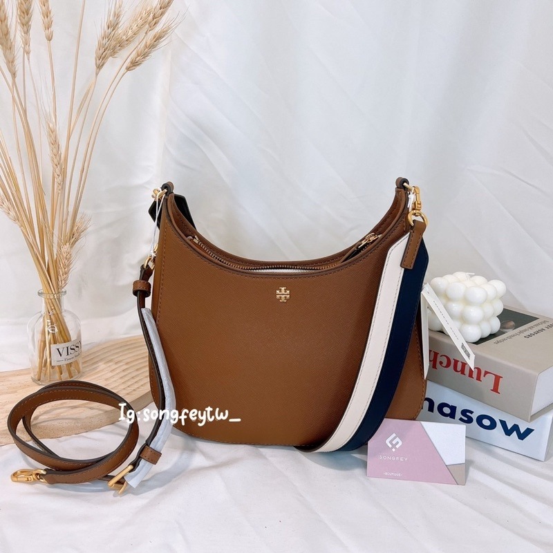 美國代購 台灣現貨 Tory Burch 雙背帶防刮半月包 斜背包-細節圖2