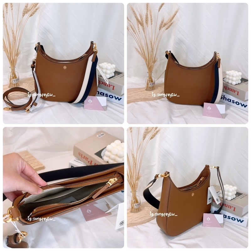 美國代購 台灣現貨 Tory Burch 雙背帶防刮半月包 斜背包-細節圖5