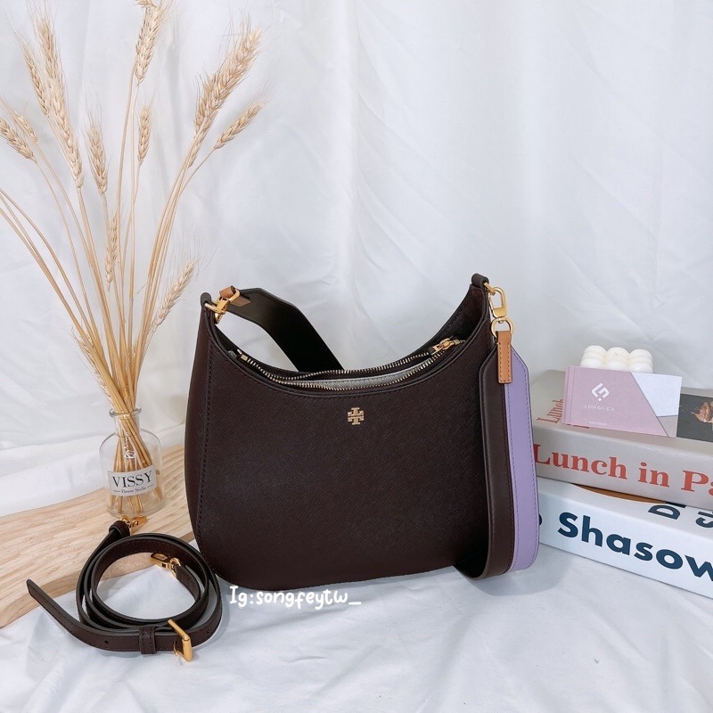 美國代購 台灣現貨 Tory Burch 雙背帶防刮半月包 斜背包-細節圖8