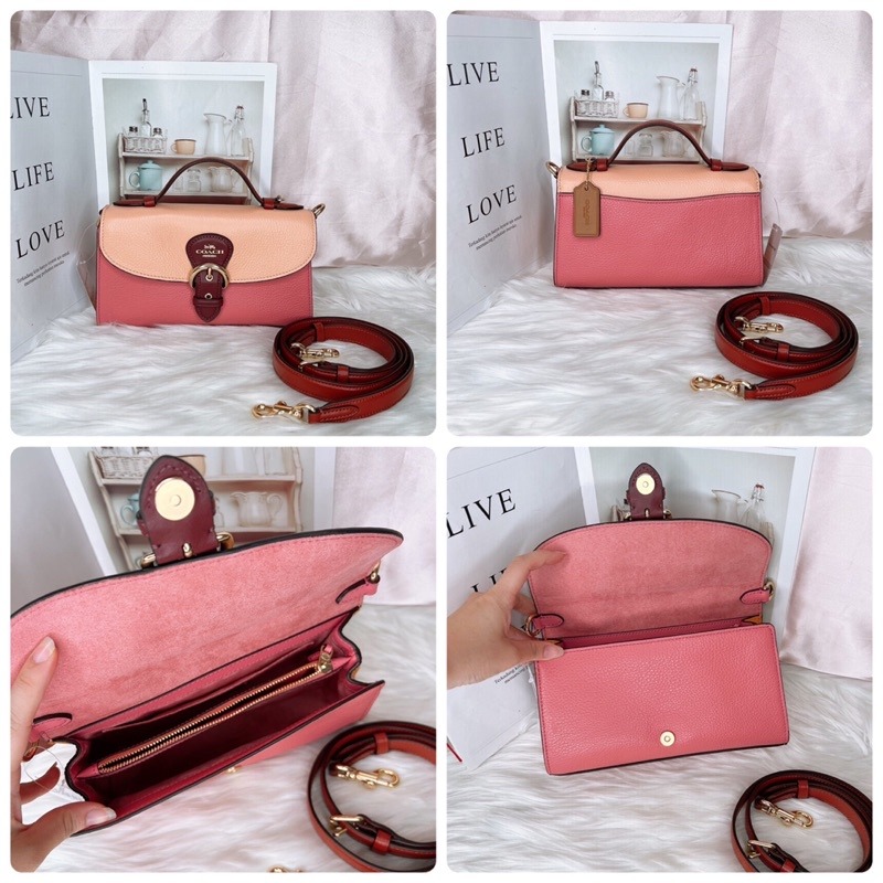 美國代購 台灣現貨 Coach 新款 牛津包 手提信封包 斜背包 C8161-細節圖6