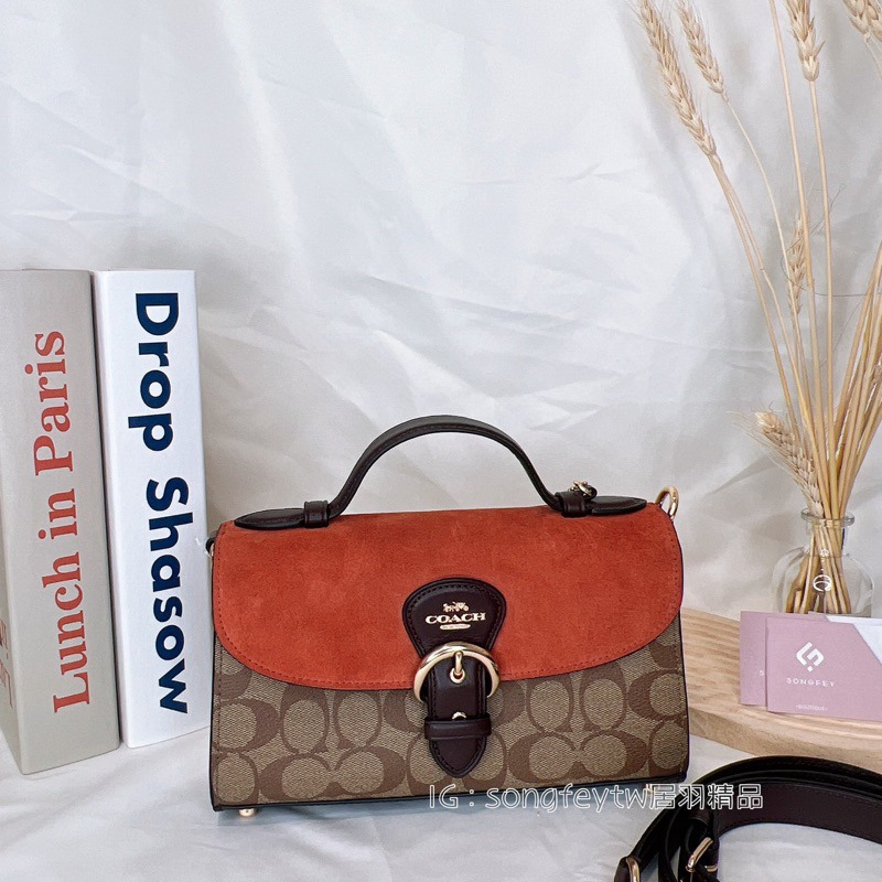 美國代購 台灣現貨 Coach 新款 牛津包 手提信封包 斜背包 C8161-細節圖7