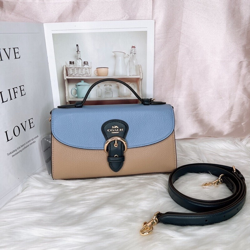美國代購 台灣現貨 Coach 新款 牛津包 手提信封包 斜背包 C8161-細節圖9
