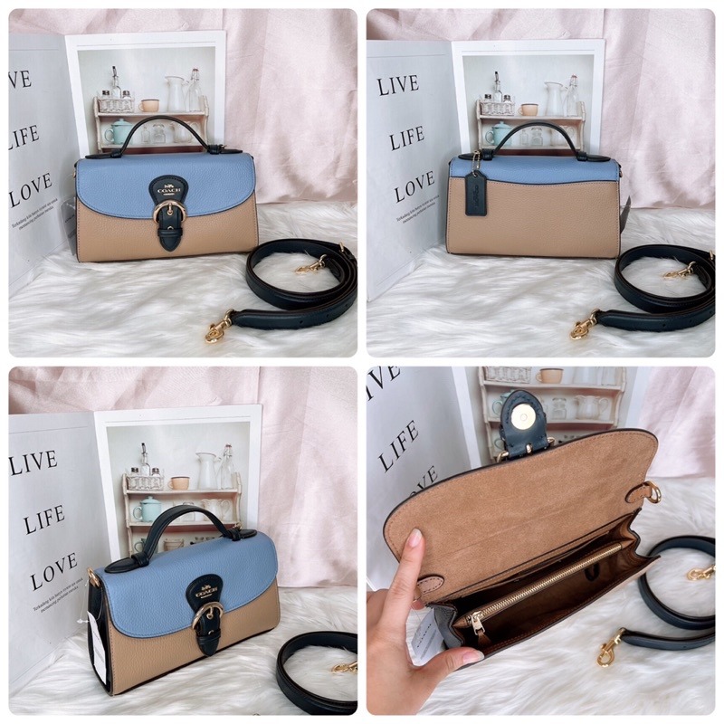 美國代購 台灣現貨 Coach 新款 牛津包 手提信封包 斜背包 C8161-細節圖10