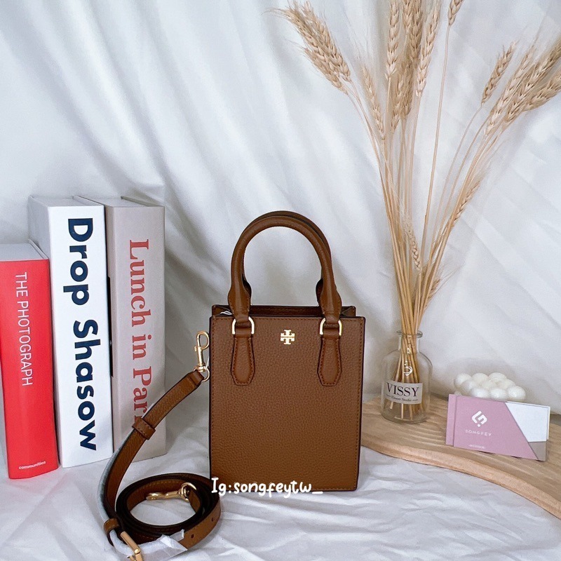 美國代購 台灣現貨 Tory Burch 小金logo 琴譜包 手提斜背包-細節圖5