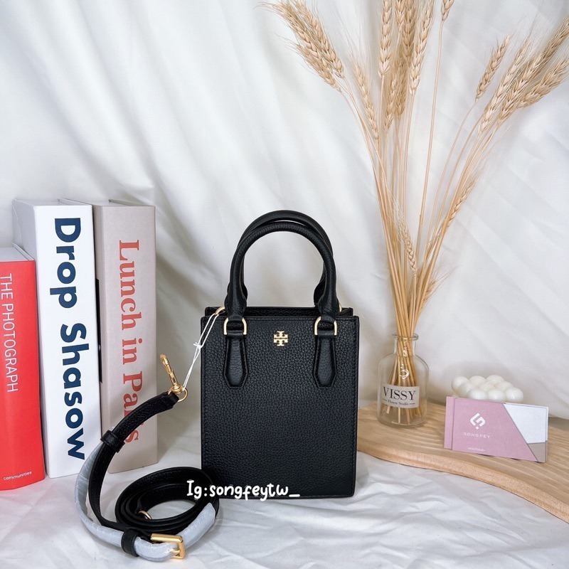 美國代購 台灣現貨 Tory Burch 小金logo 琴譜包 手提斜背包-細節圖7